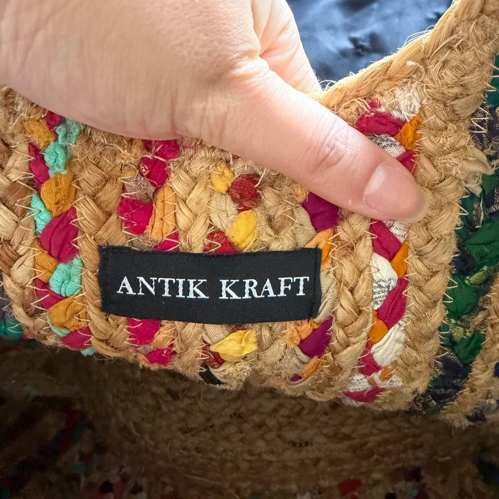 Antik Kraft Multicolor Woven Tote Bag - Picture 4 of 6